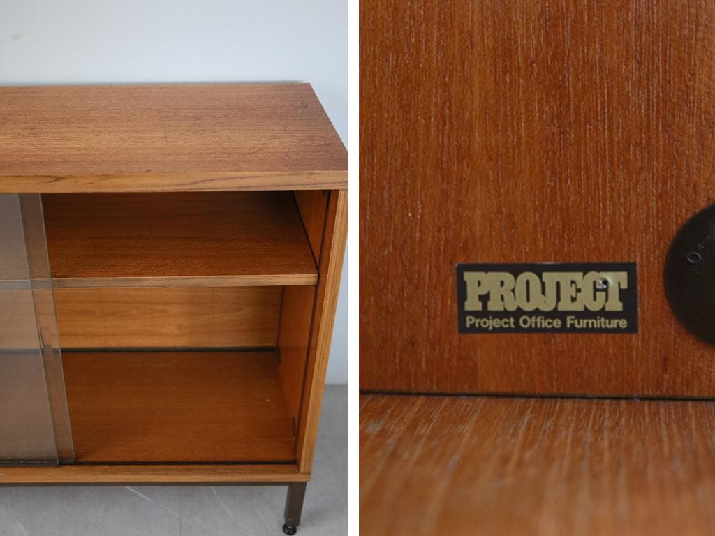 英国アンティークブックケースキャビネット/木製本棚/食器棚/飾り棚(92