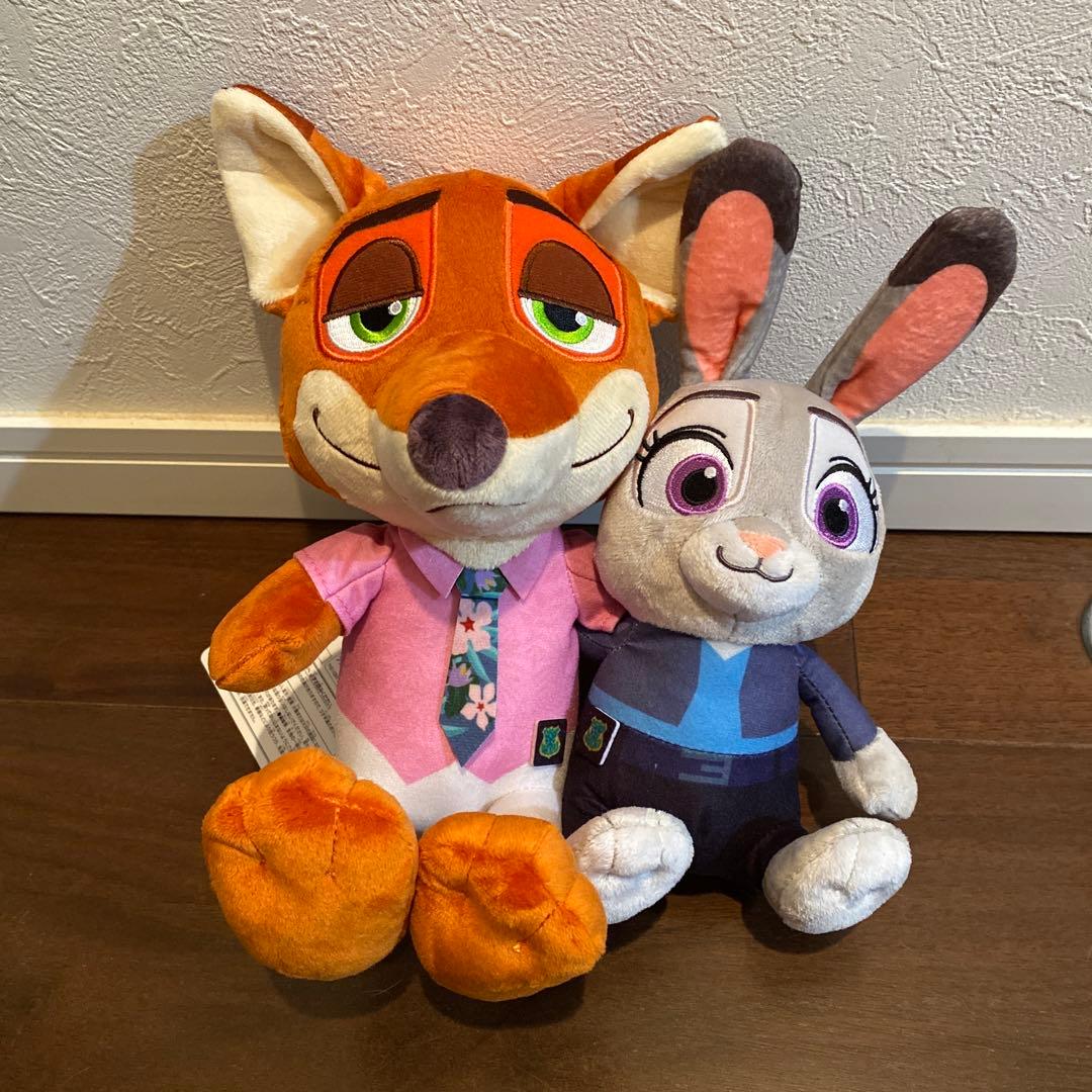 ディズニー ズートピア2 ペアぬいぐるみ ジュディ・ニック ゲイリー