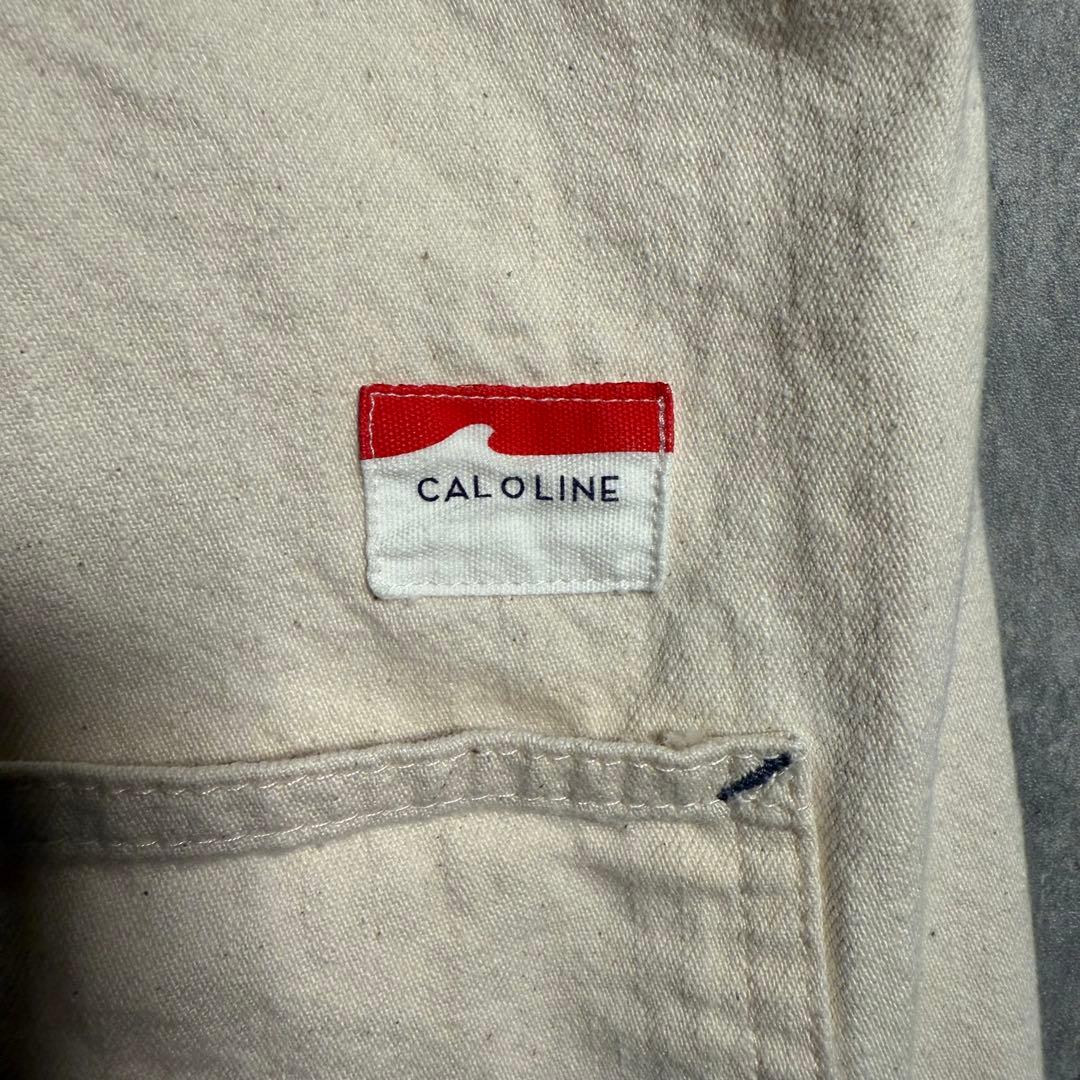 ⭐️希少⭐️キャルオーライン オーバーオール 立体裁断 生成り XL相当