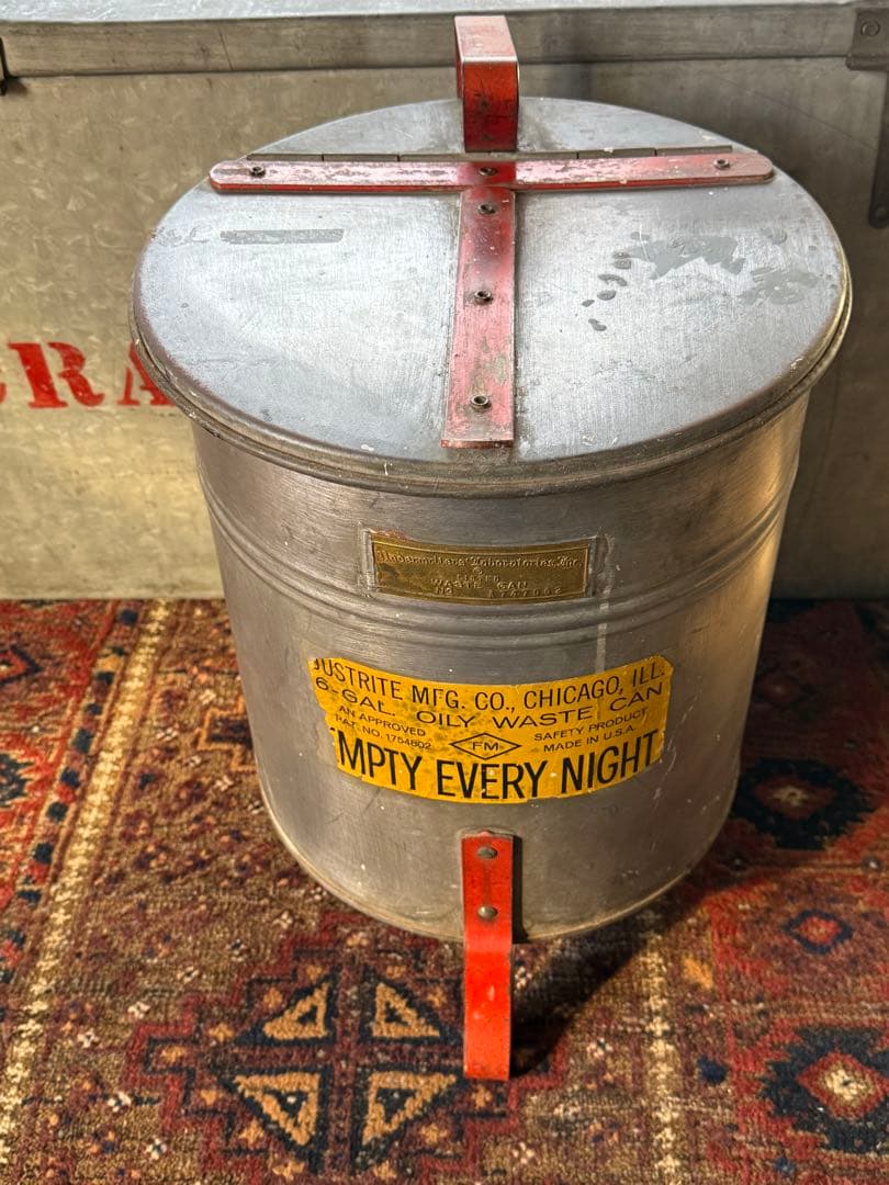 アンティーク雑貨 U.S.AJUSTRITE MFG CO Waste Can