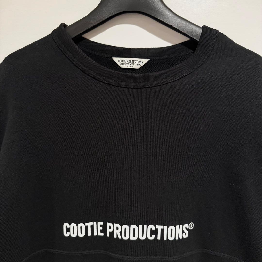 美品‼️クーティー COOTIE スウェット ブラック ロゴ L クルーネック