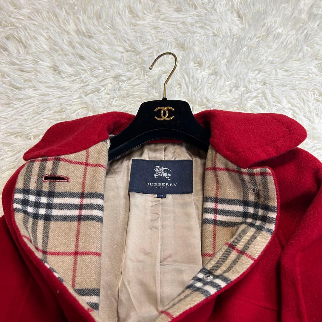 バーバリーロンドン カシミヤ ダブルフェイス ロングコート ノバ