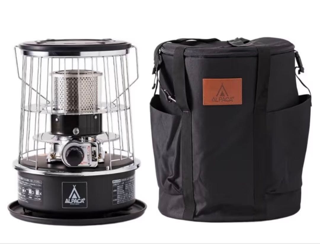 【セット品】アルパカストーブ TS-77NC黒 専用収納ケース+五徳 アルパカ プラス ストーブ BLACK EDITION TS－77NC（専用バッグ付）