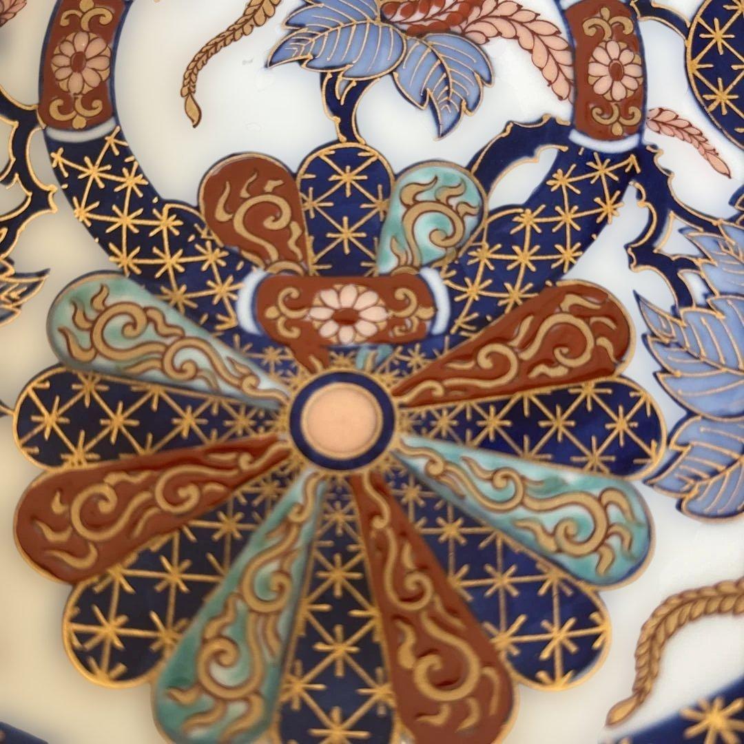 未使用　GOLD IMARI (弥左衛門) 中皿　壁掛け飾り皿　21.5cm