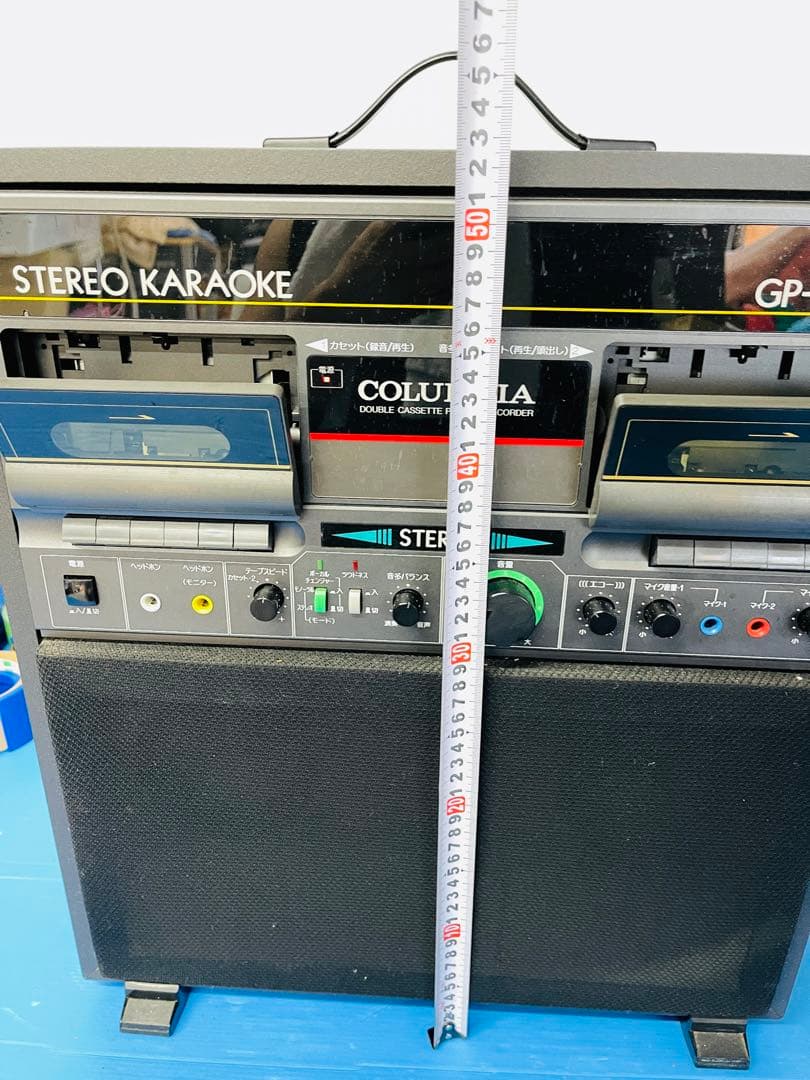動作品！☆COLUMBIAコロンビア☆ダブルカセットカラオケGP-K3800