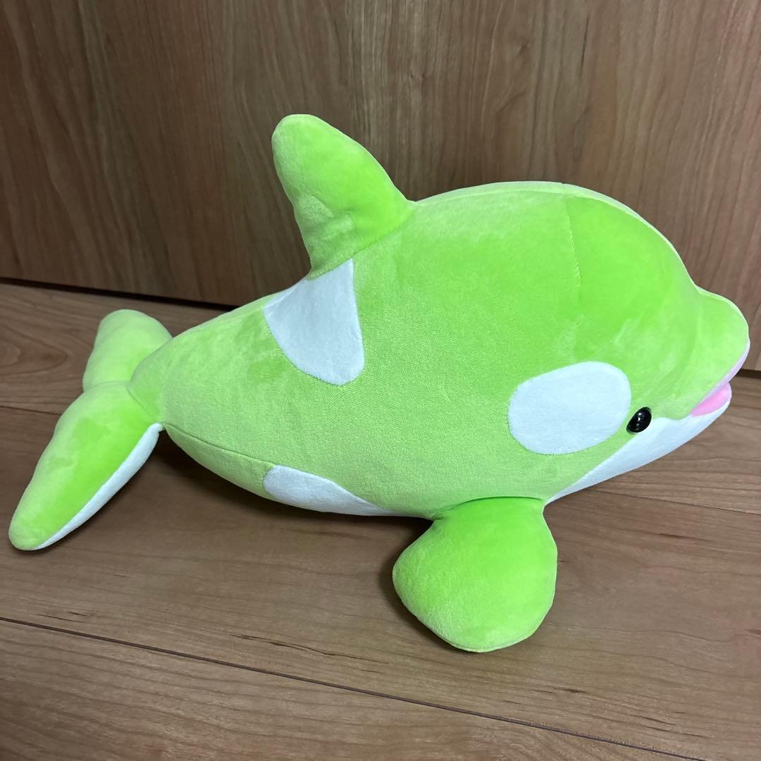 神戸須磨シーワールド シャチ 黄緑色 黒色 ぬいぐるみ オルカくじ