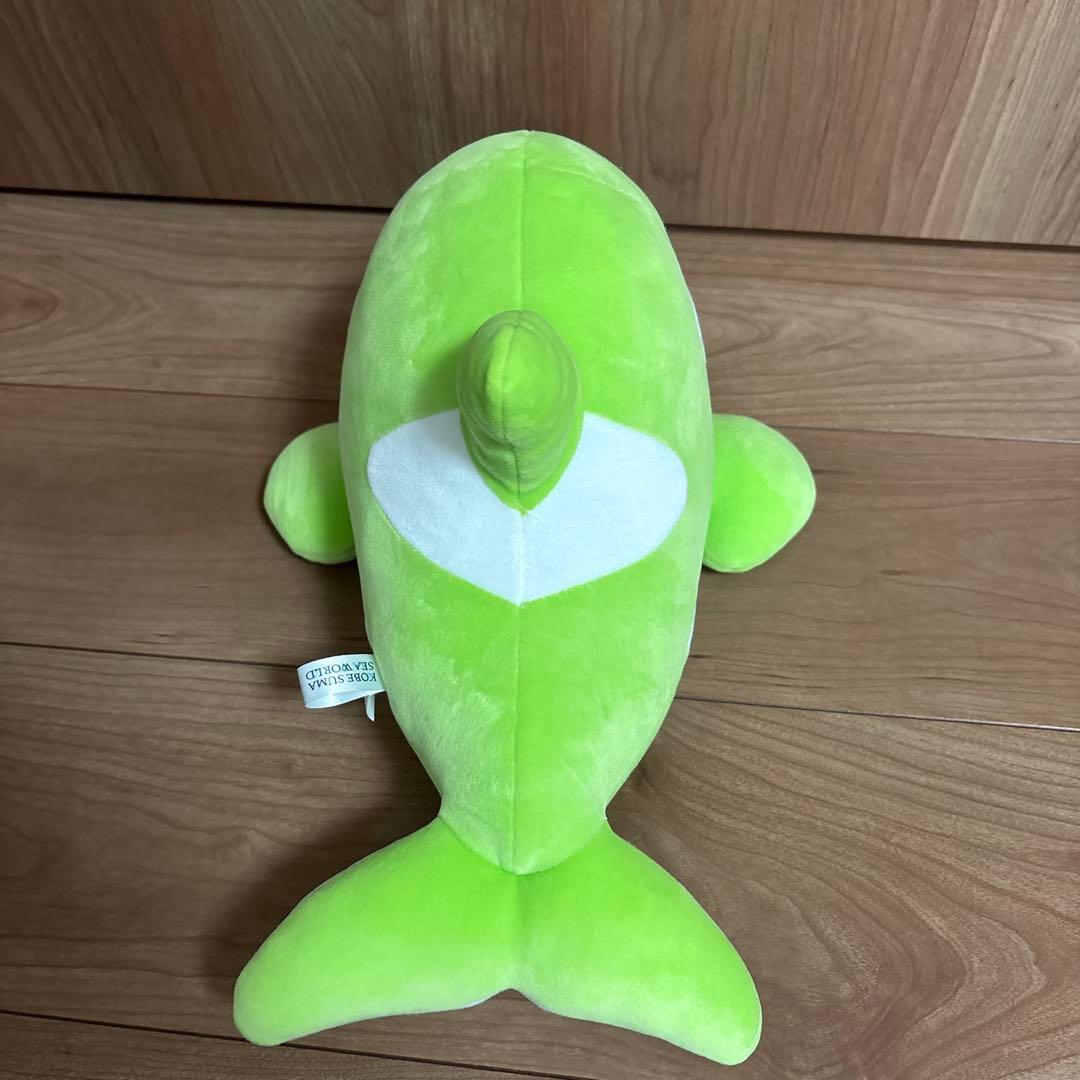 神戸須磨シーワールド シャチ 黄緑色 黒色 ぬいぐるみ オルカくじ