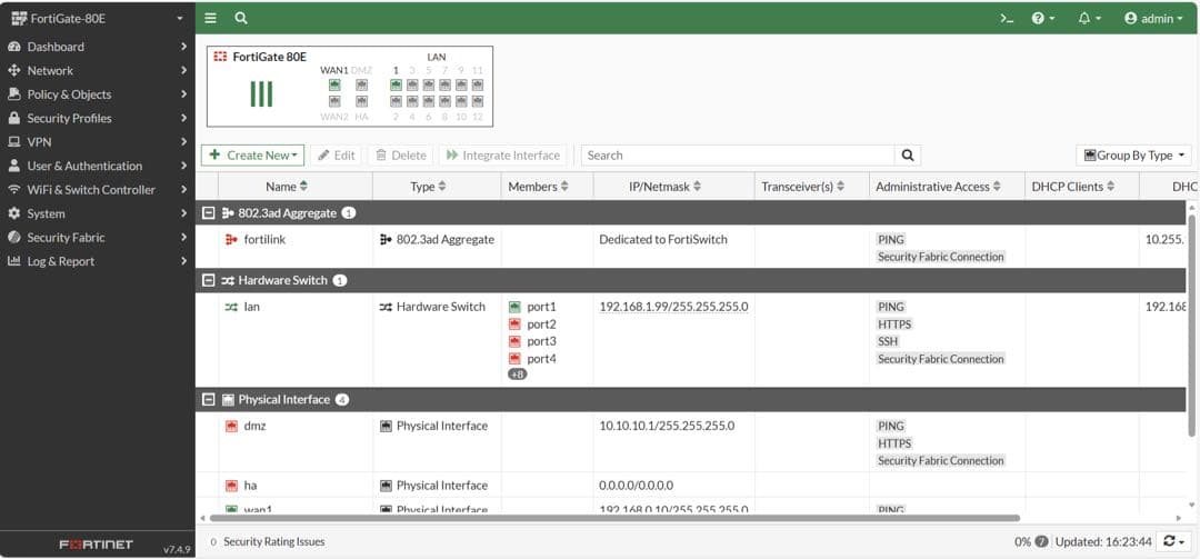 FORTINET FORTIGATE-80E(ライセンス切れ)【v7.4.9】① - メルカリ