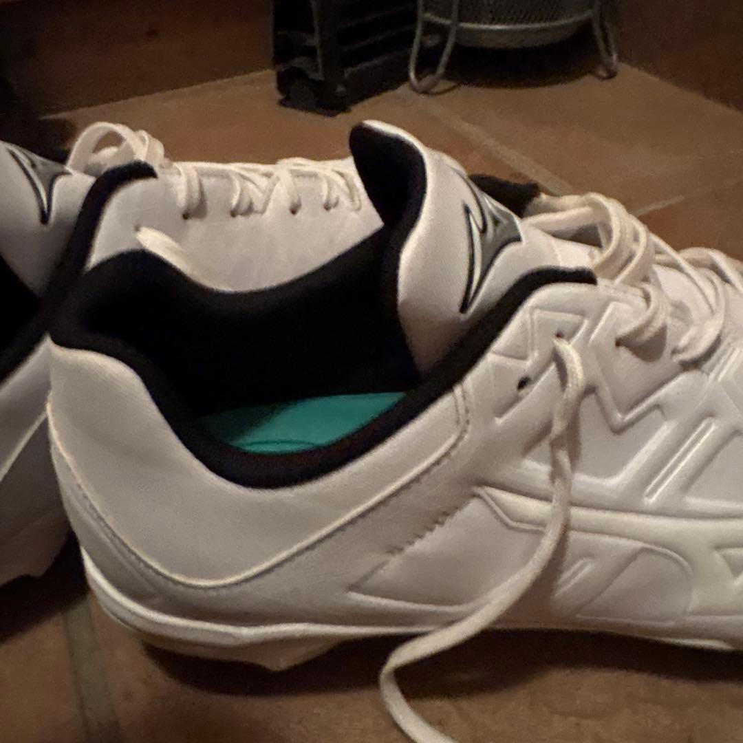 Mizuno ホワイト　スパイク 27.0cm 野球　ミズノ オン9