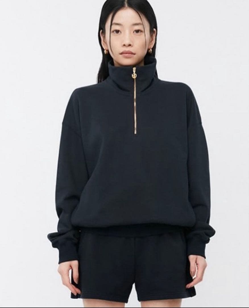 Gajess ハーフジップ スウェット ネイビー