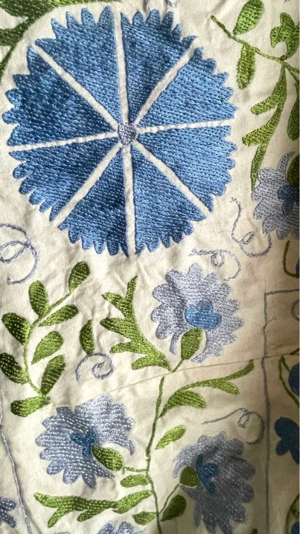 槙*様 ウズベキスタン スザニ刺繍 ソファカバー ベッドカバー