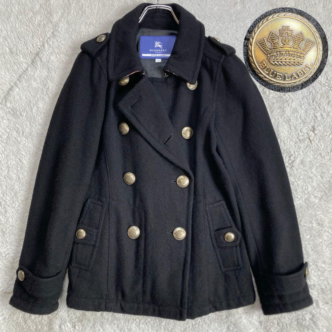 BURBERRY BLUE LABEL　ナポレオンジャケット　ノバチェック　黒 美品】BURBERRY BLUE LABEL バーバリーブルーレーベル テーラード