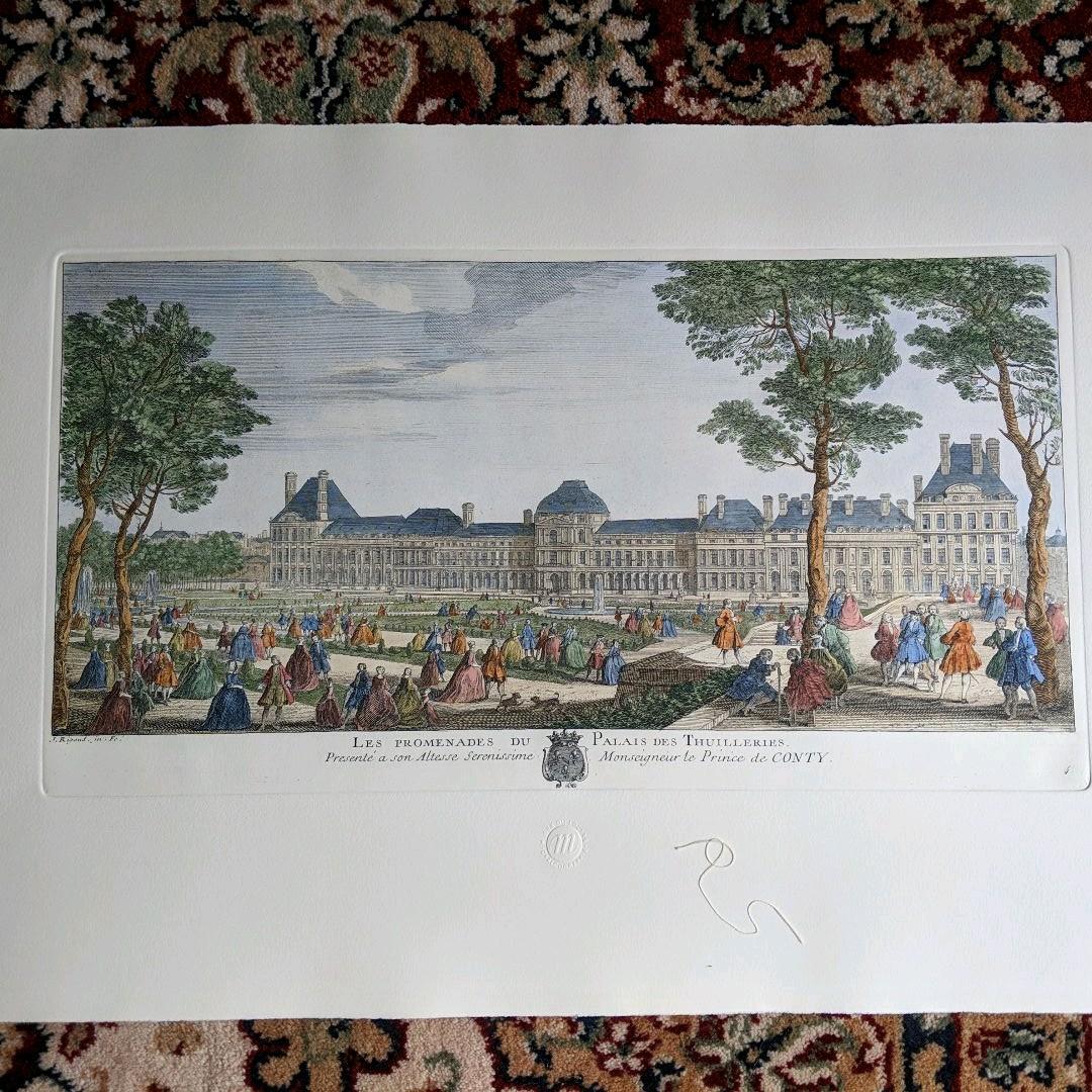 ルーブル美術館で購入 真正リトグラフ（版画）パリ市庁舎