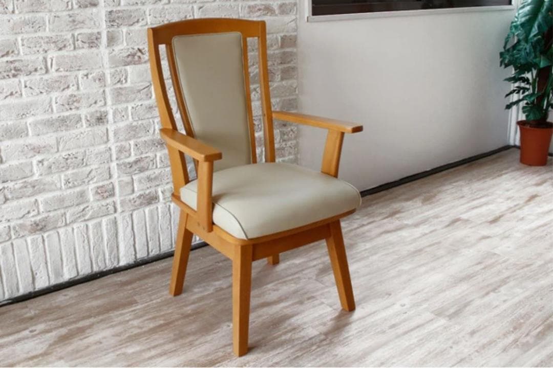 人気 リビングダイニング1人用チェア リラックスワイド オレンジ