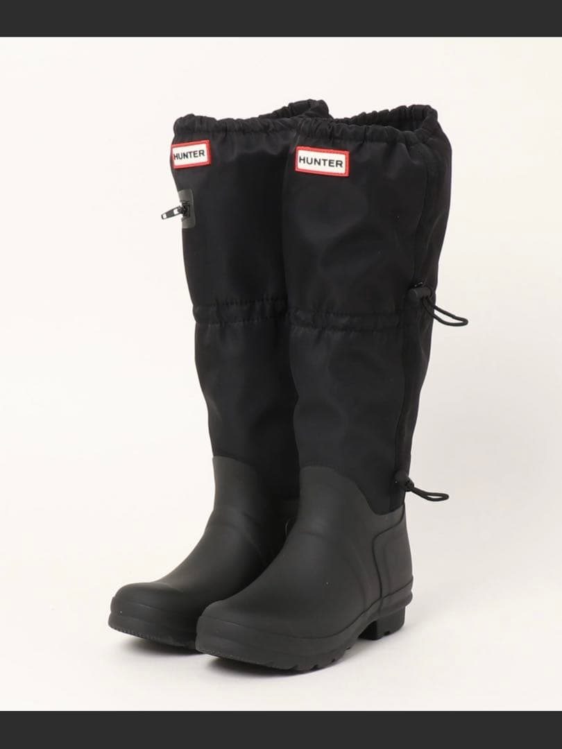 ハンター　トラベル トール レイン ブーツ - ブラック ハンター HUNTER レディース オリジナル トール トラベル ブーツ