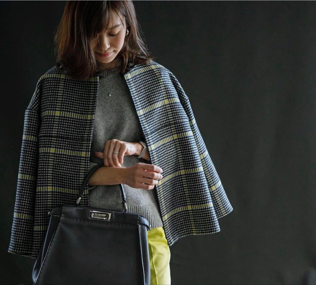 アンプレガント ノーカラーコート ショートコート - メルカリ