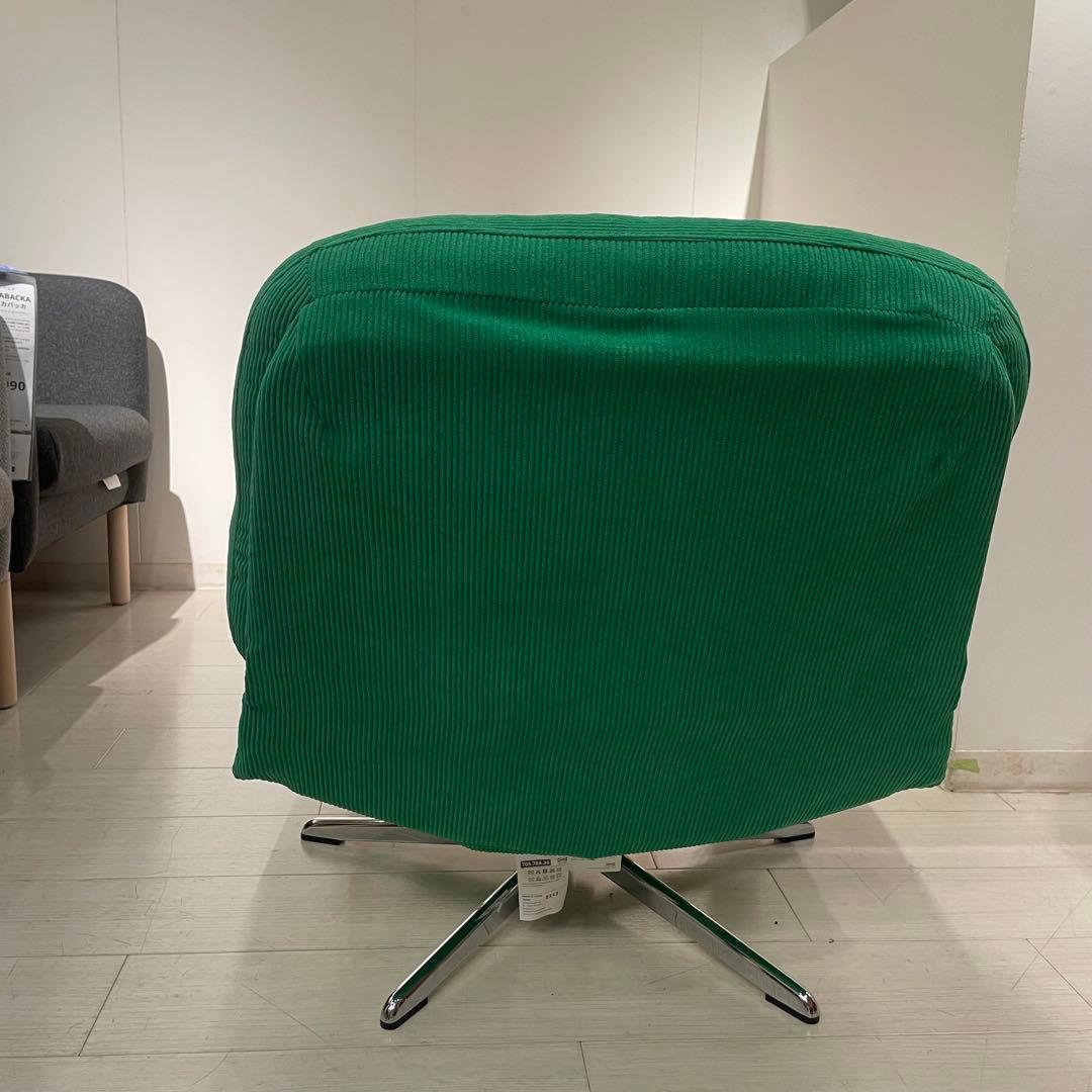 新品未開封】IKEA イケア 一人掛けソファ グリーン（ディヴリンゲ