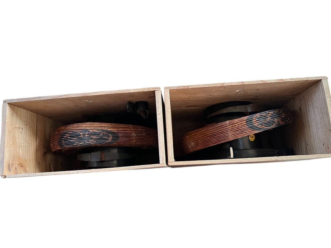 骨董 武家提灯 家紋 古い和紙提灯 大村 二号、大村三号 提灯2個