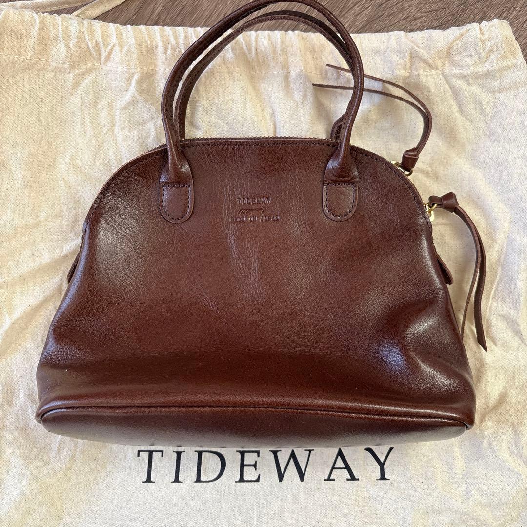 新品 TIDEWAY ダークブラウン レザー ハンドバッグ S 保存袋 TIDEWAY（タイドウェイ） | WOODY HOUSE 公式通販サイト