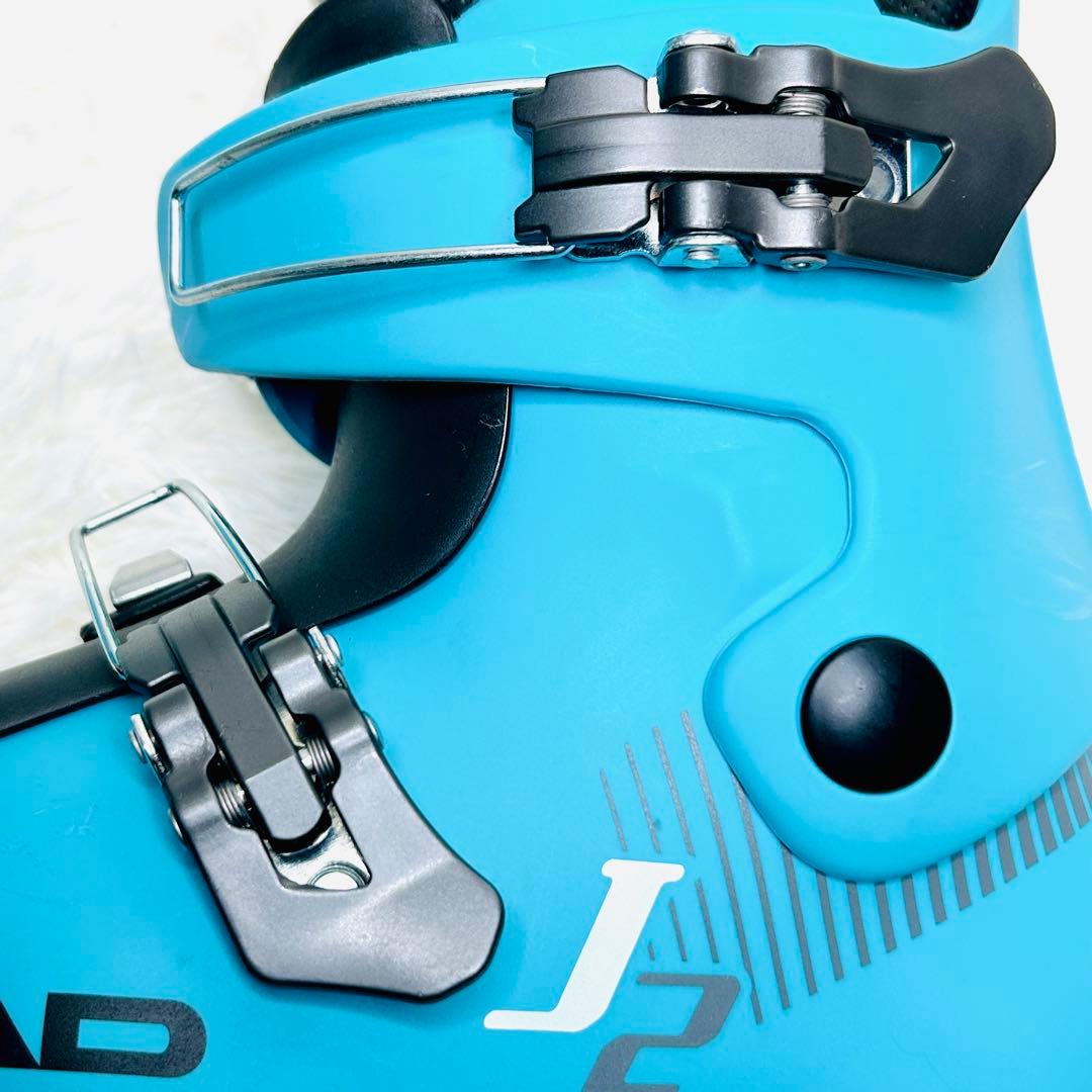 【美品】HEAD J2 ジュニアスキーブーツ 20cm〜20.5cm 水色