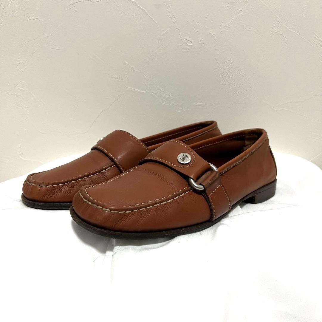 vintage old Celine セリーヌ レザー ローファー バックル 中古・古着通販】CELINE (セリーヌ) ローファー ブラック サイズ:36