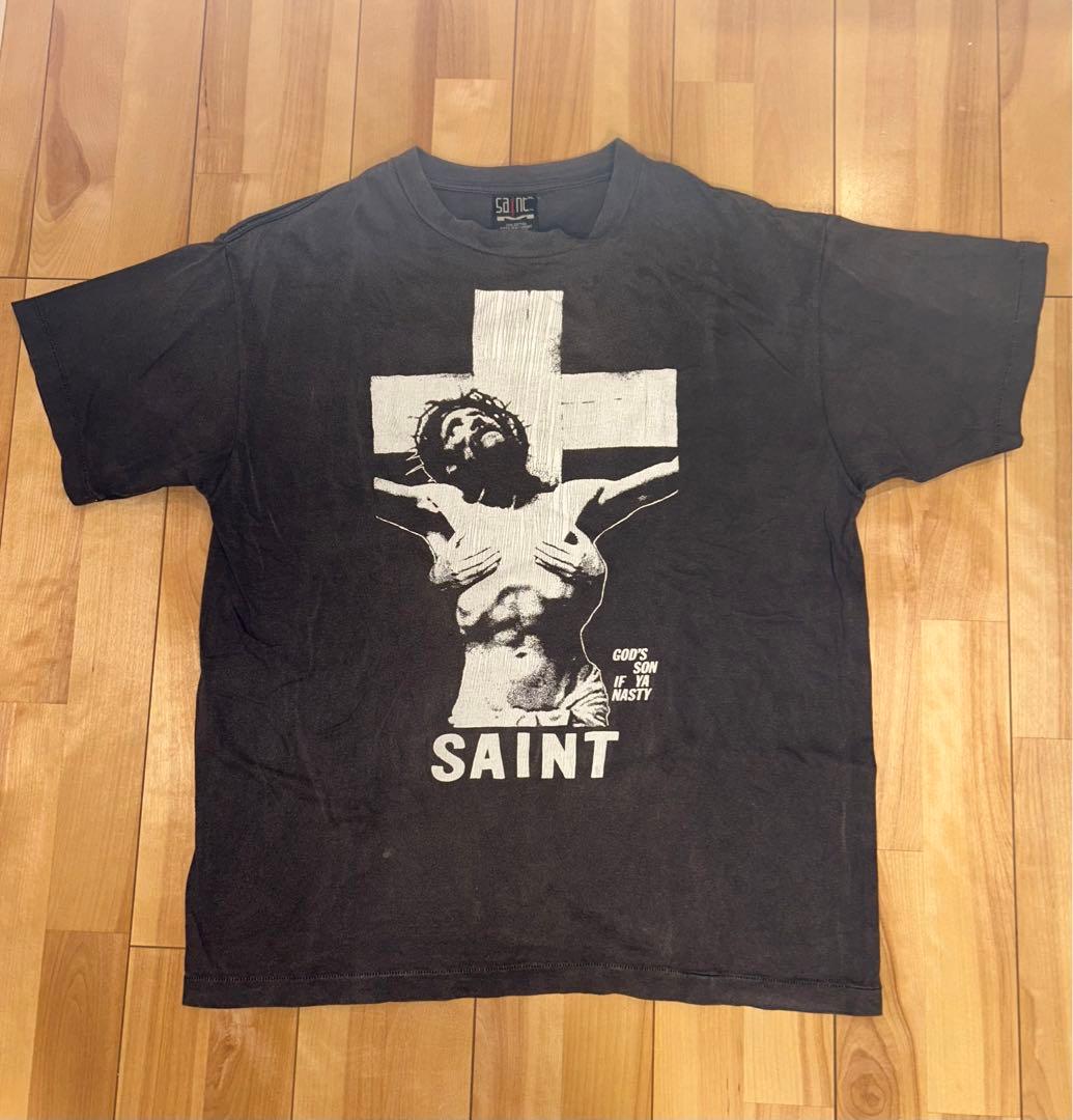セントマイケル SAINT MICHAELキリストプリントTシャツ メンズ XL