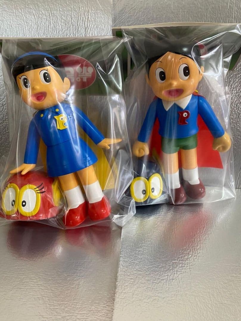 ソフビ パーマン1号+2号 未開封 メット脱着 27cm+25cmパー子 青色 ポピー ソフビ パーマン1号+2号 未開封 メット脱着 27cm+25cmパー子