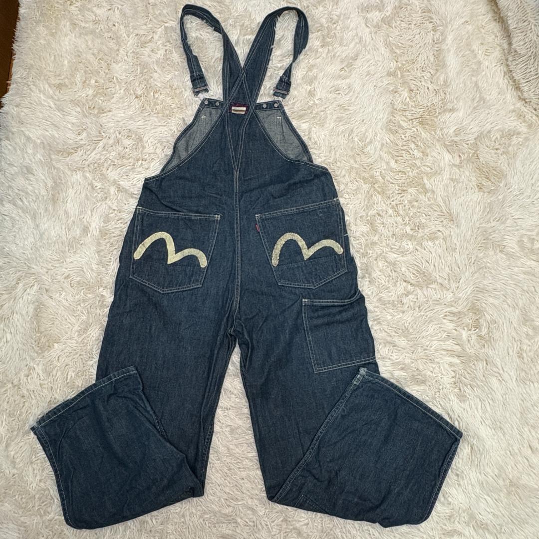 1点もの 希少 EVISE 完売品 オーバーオール W32 濃紺 デニム - メルカリ