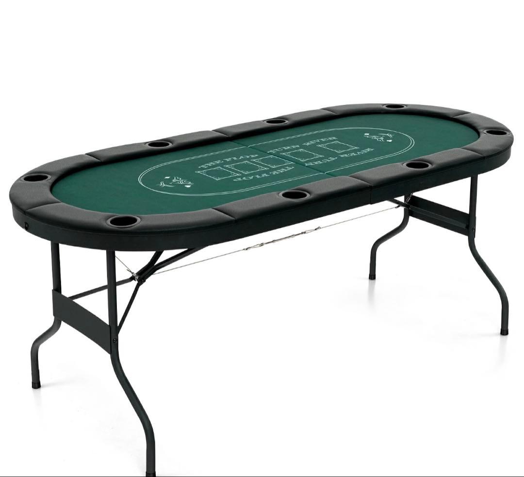 ポーカーテーブル8人用折りたたみ 幅182x奥行82x高さ75cmカップホルダー Amazon.co.jp: ポーカーテーブル 8人用 折りたたみ 幅182x奥行82x高さ