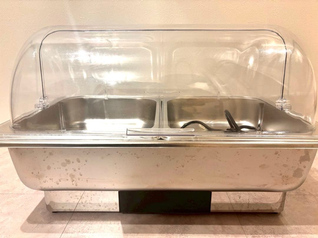 未使用　電気調理器 2槽式 600W ステンレス製トレイ付き 未使用 電気調理器 2槽式 600W ステンレス製トレイ付き 未使用 電気