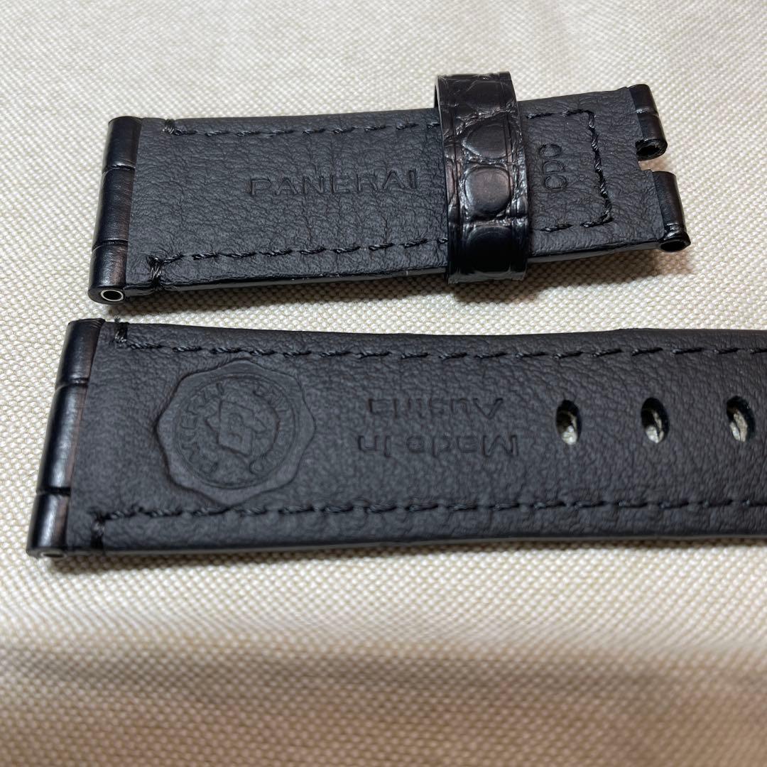 PANERAI ブラック 純正 アリゲーター ベルト パネライ XS 未使用