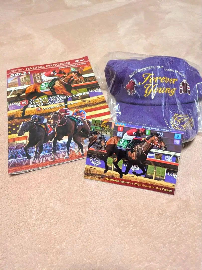 フォーエバーヤングBCクラシック優勝記念キャップ フォーエバーヤング ブリーダーズカップクラシック優勝記念イベントの