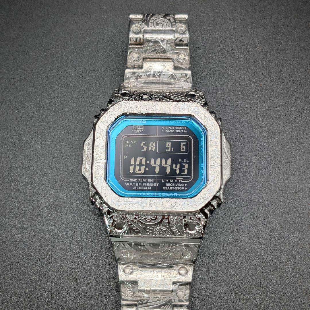 美品 G-SHOCK GWM5610 電波ソーラー ペイズリー彫刻フルメタル