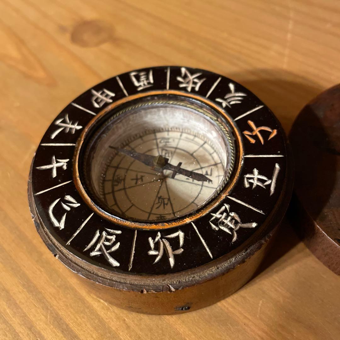 木製 十二支 和磁石 方位磁石 羅針盤 コンパス 明治 - メルカリ