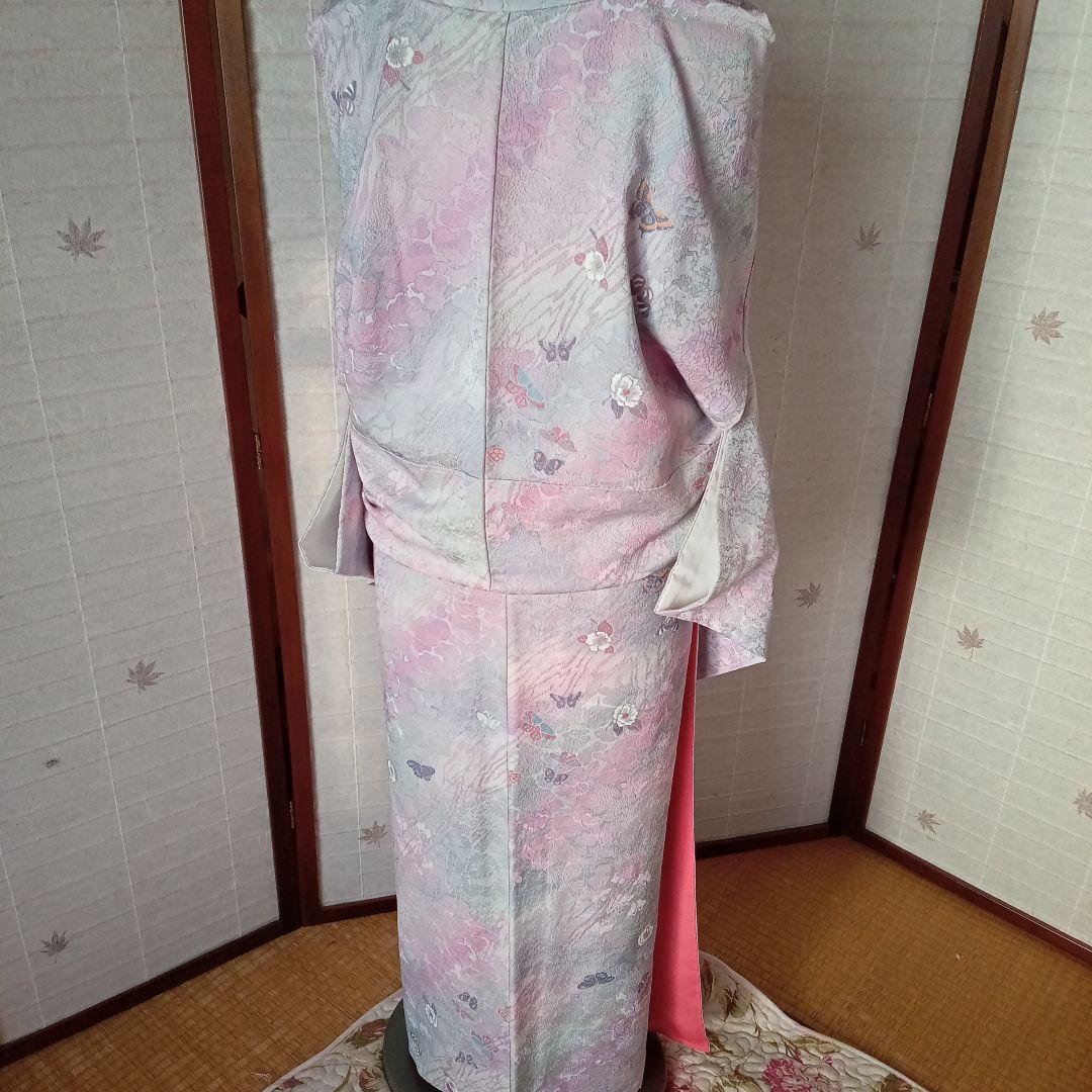 4855未使用超美品　素敵♥大人可愛い付下げ小紋　蝶々