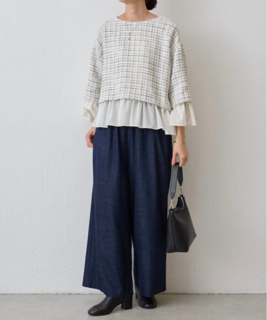 新品未使用✳︎BEARDSLEY✳︎ツイードコンビプルオーバー