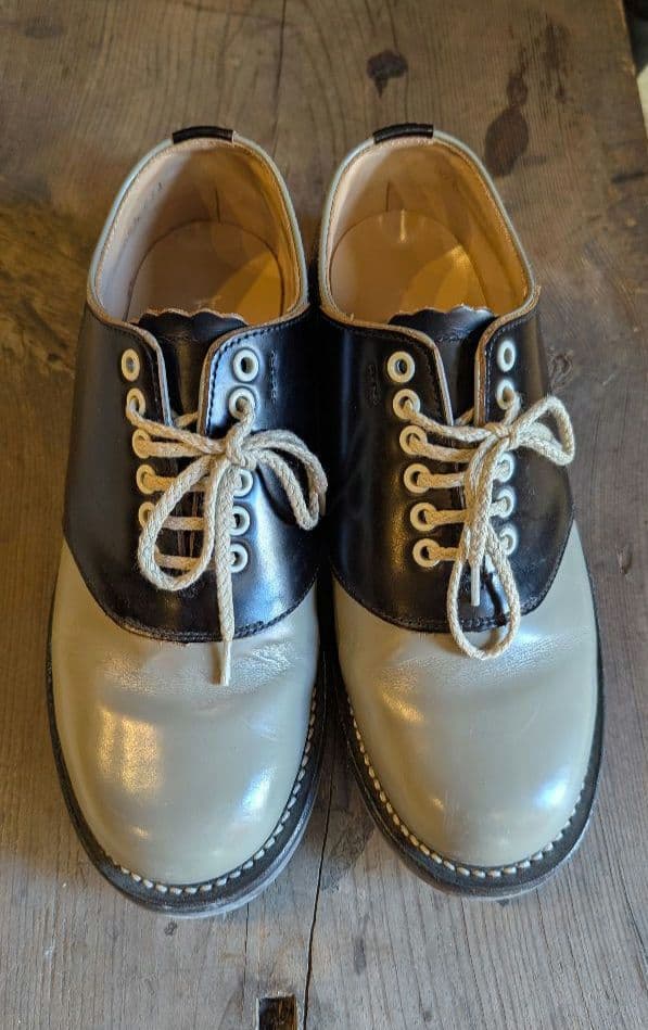 ウバザクラ｜REGAL SADDLE SHOES（グレー／ブラック） 中古・古着通販】REGAL (リーガル) サドルシューズ グレー×ブラック