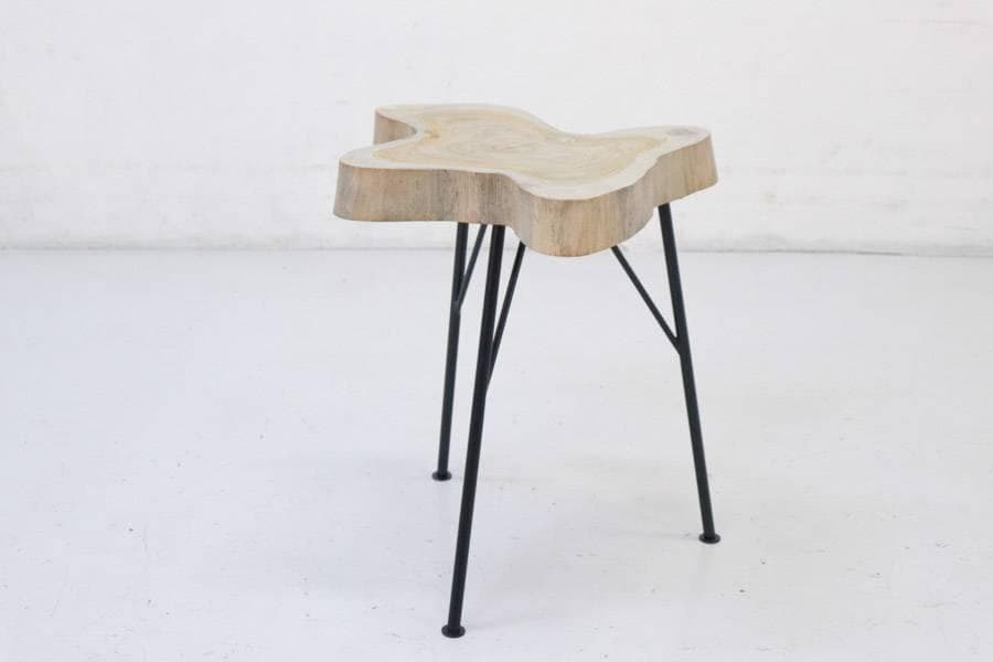 展示B品 ウニコ ソト サイドテーブル 無垢材天板 切り株 北欧モダン