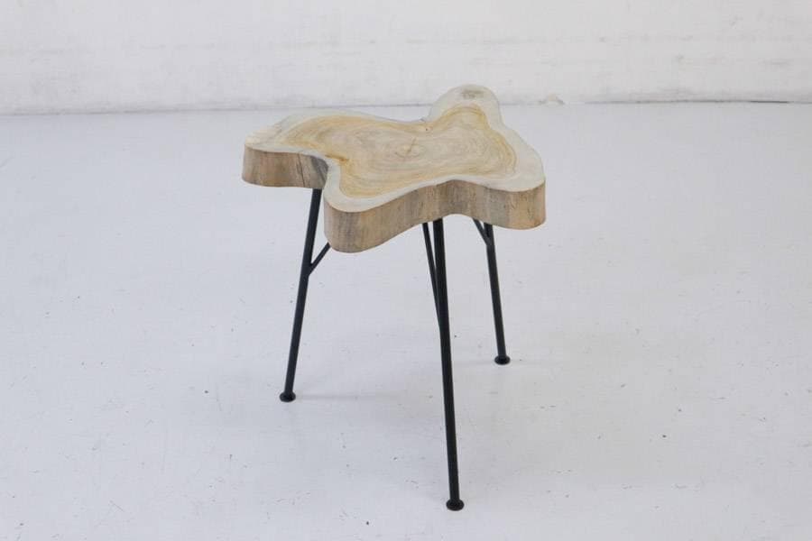 展示B品 ウニコ ソト サイドテーブル 無垢材天板 切り株 北欧モダン