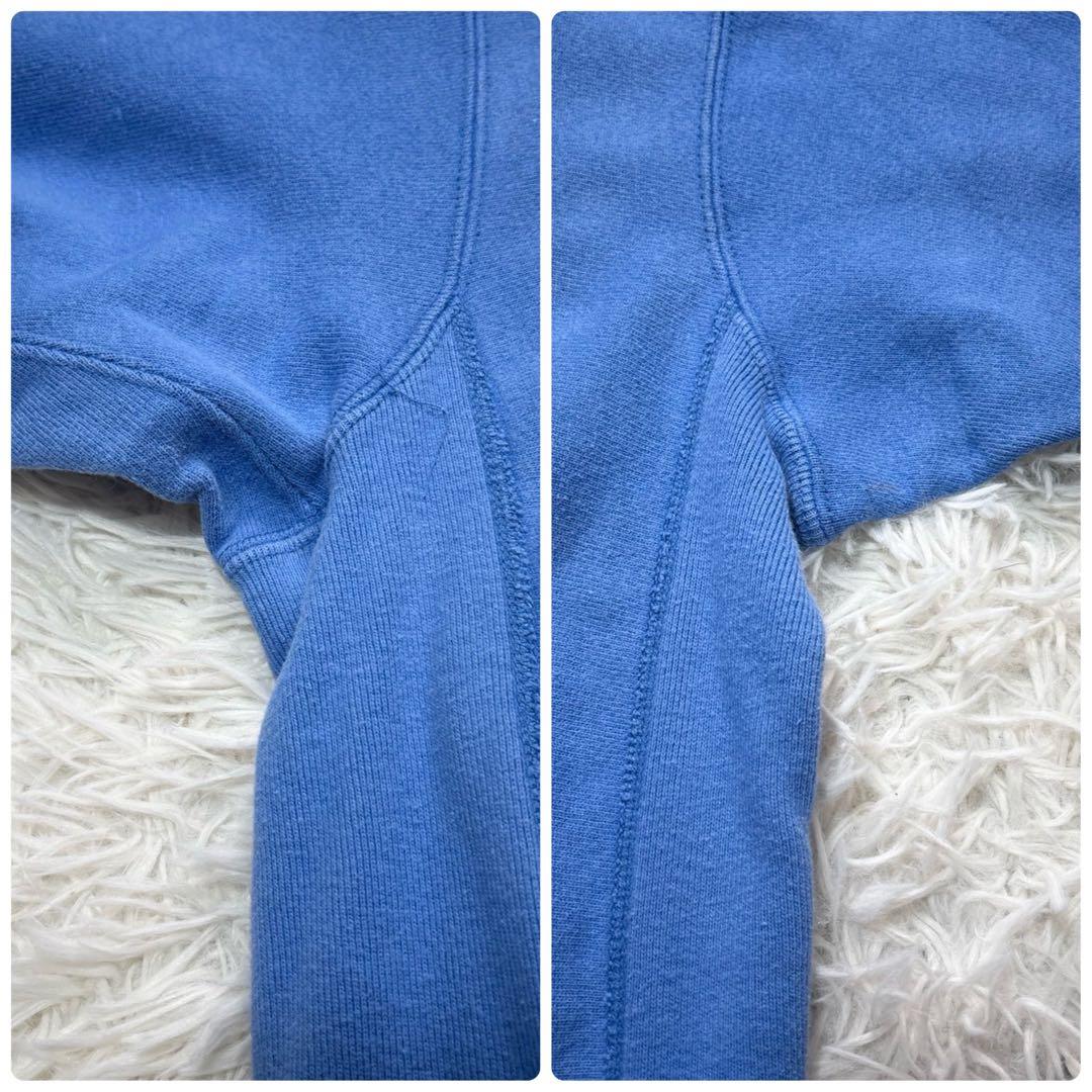 希少色 80s チャンピオン 完全目無し リバースウィーブ XL 水色 トリコ