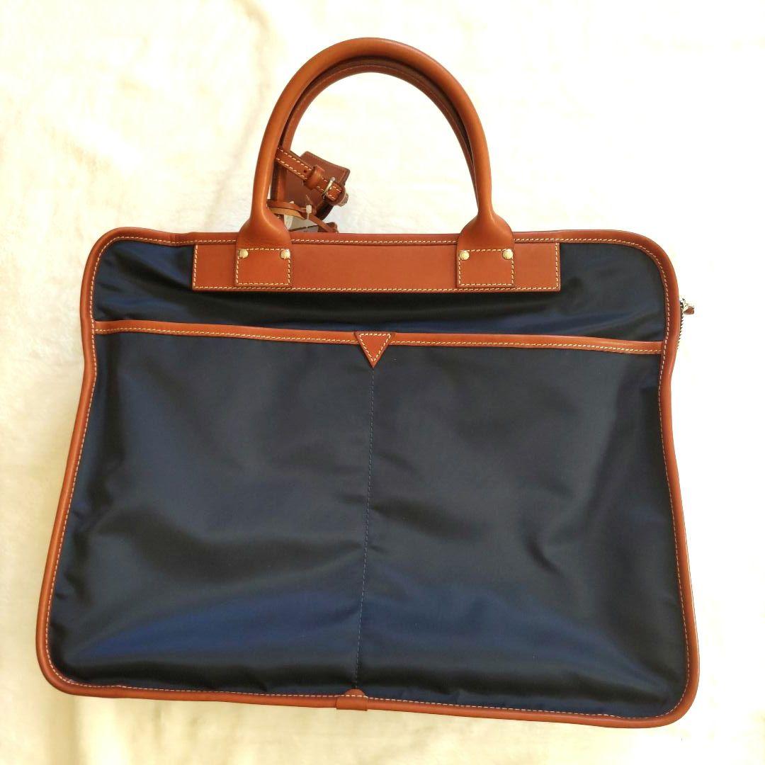 【フェリージ】ビジネスバッグ ネイビー/ブラウン　8637/2/DS　未使用