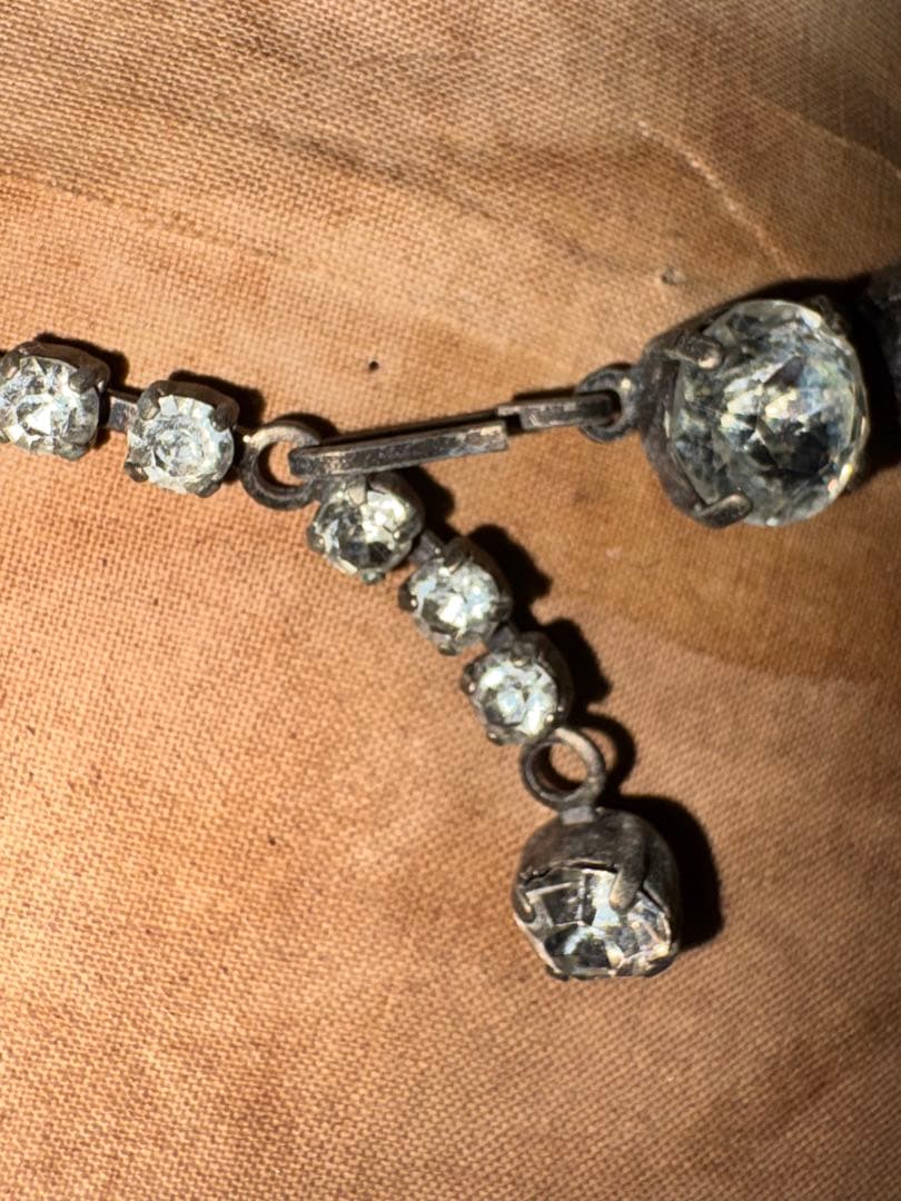 ➄ 戦前ヴィンテージ ✨ ペーストストーンネックレス アールデコ〜戦中