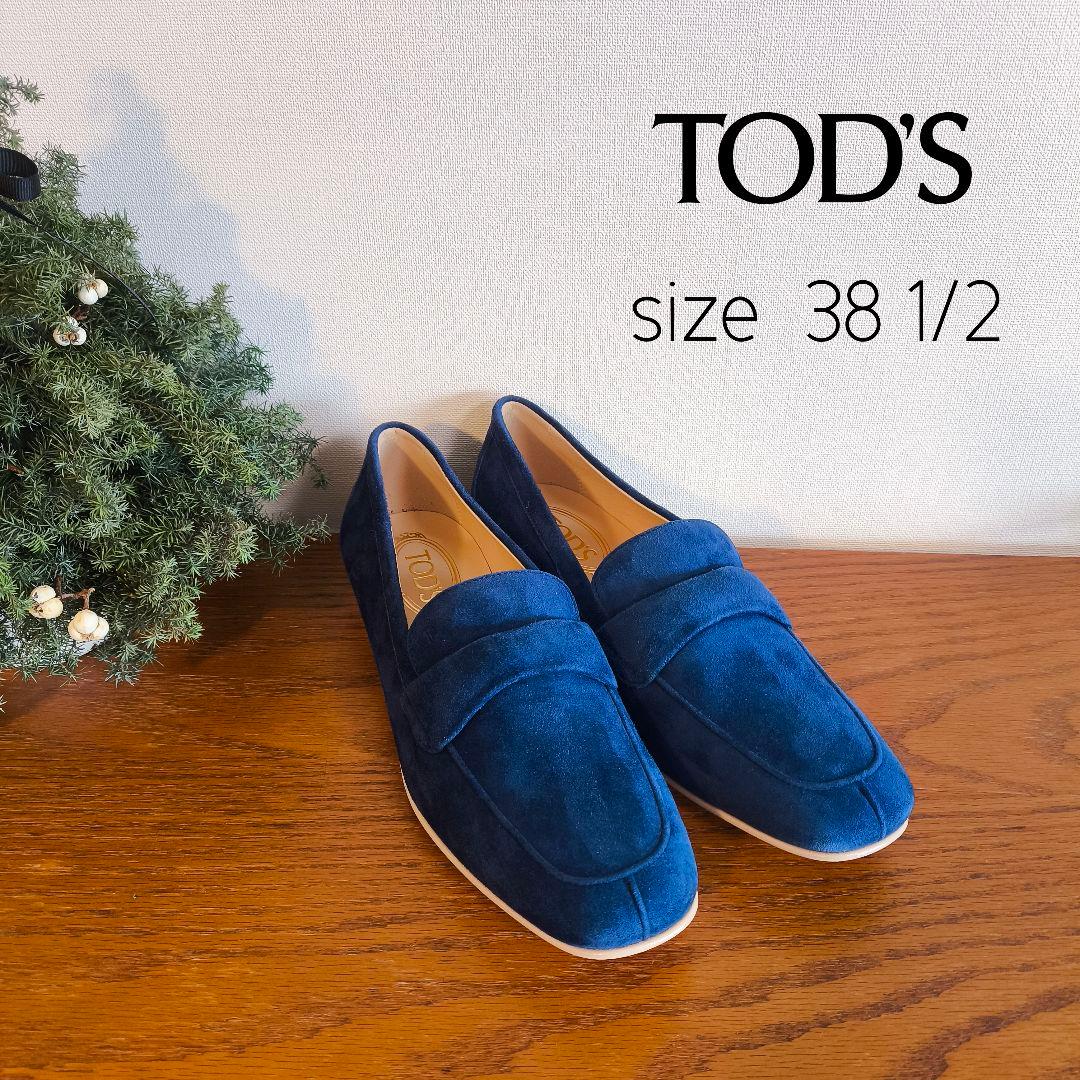 meGU　トッズ　レディース　ローファー　スウェード　ブルー　38 1/2 meGU様専用 トッズ レディース ローファー スウェード ブルー 38 1/2