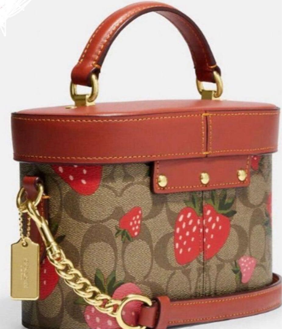 COACH クロスボディ シグネチャーキャンバス ワイルドストロベリー