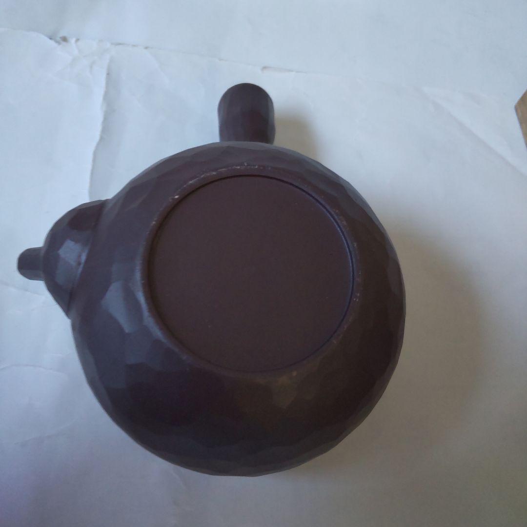 萬古焼 急須 ダイヤカット 石州 作 横手急須 茶注 土瓶 共箱 新品 未