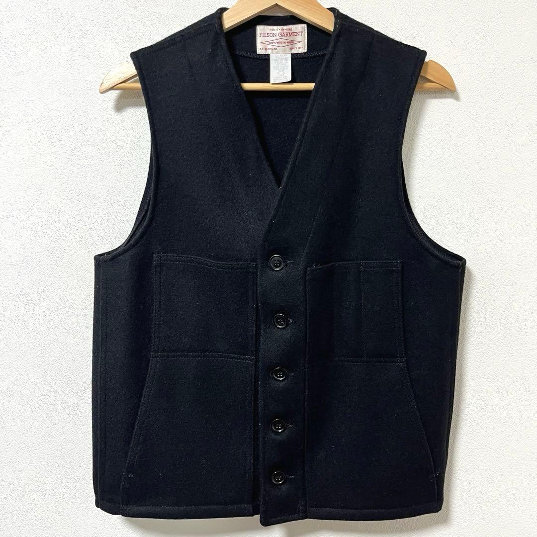 《FILSON》MACKINAW WOOL VEST BLACK 38
