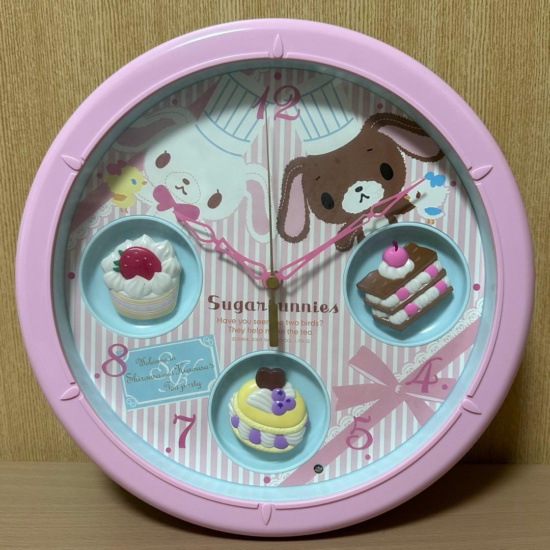 新品 激レア 動作確認済 サンリオ シュガーバニーズ からくり時計