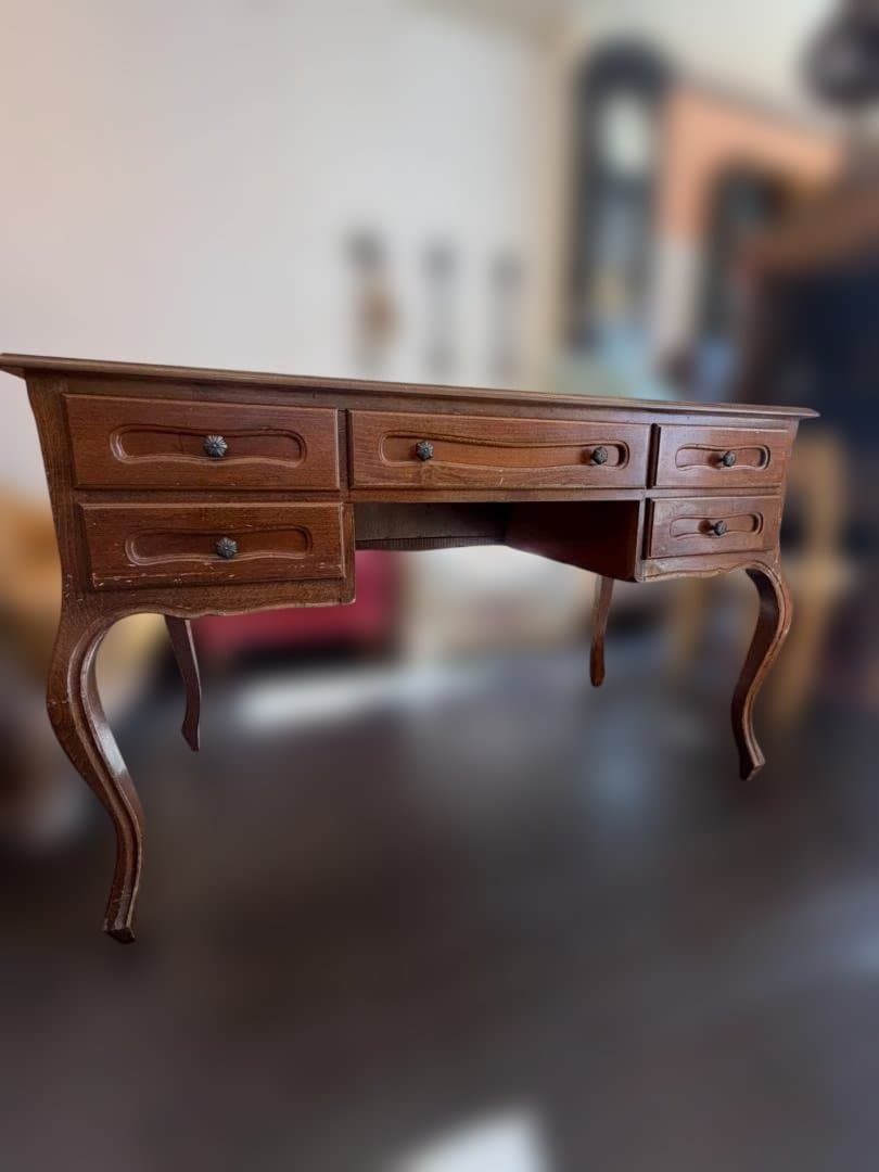 アンティーク調 木製デスク 両袖机 猫脚 引き出し6杯 クラシック 書斎机 作業 楽天市場】【開梱設置無料】 書斎机 アンティーク 書斎デスク 木製