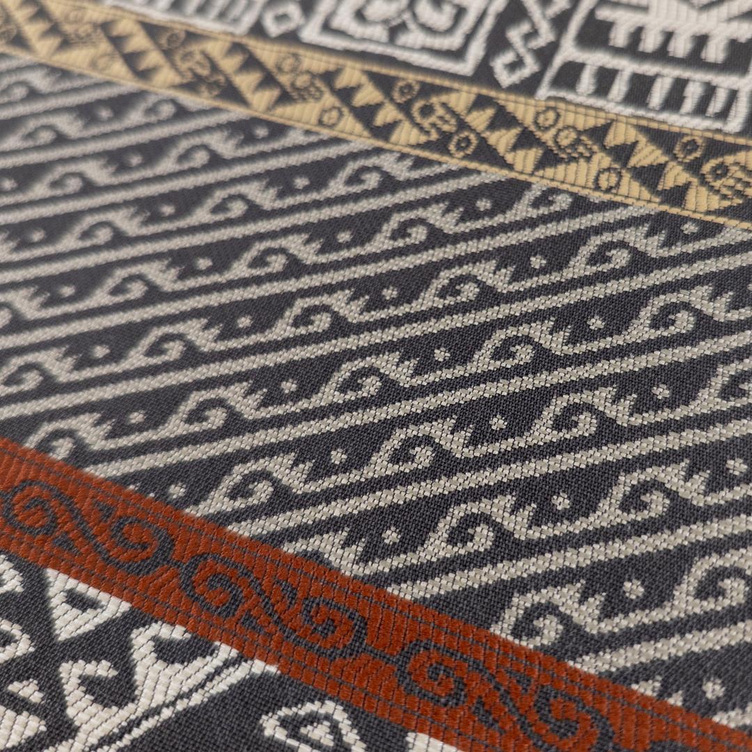 R7SK1383 袋帯 洒落袋帯 コプト調 エキゾチック 幾何文様 六通柄