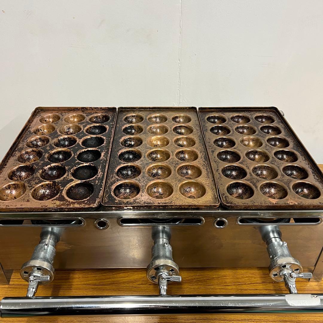 たこ焼き機 3連銅板 プロパンガス用 LPガス 54個焼き - メルカリ